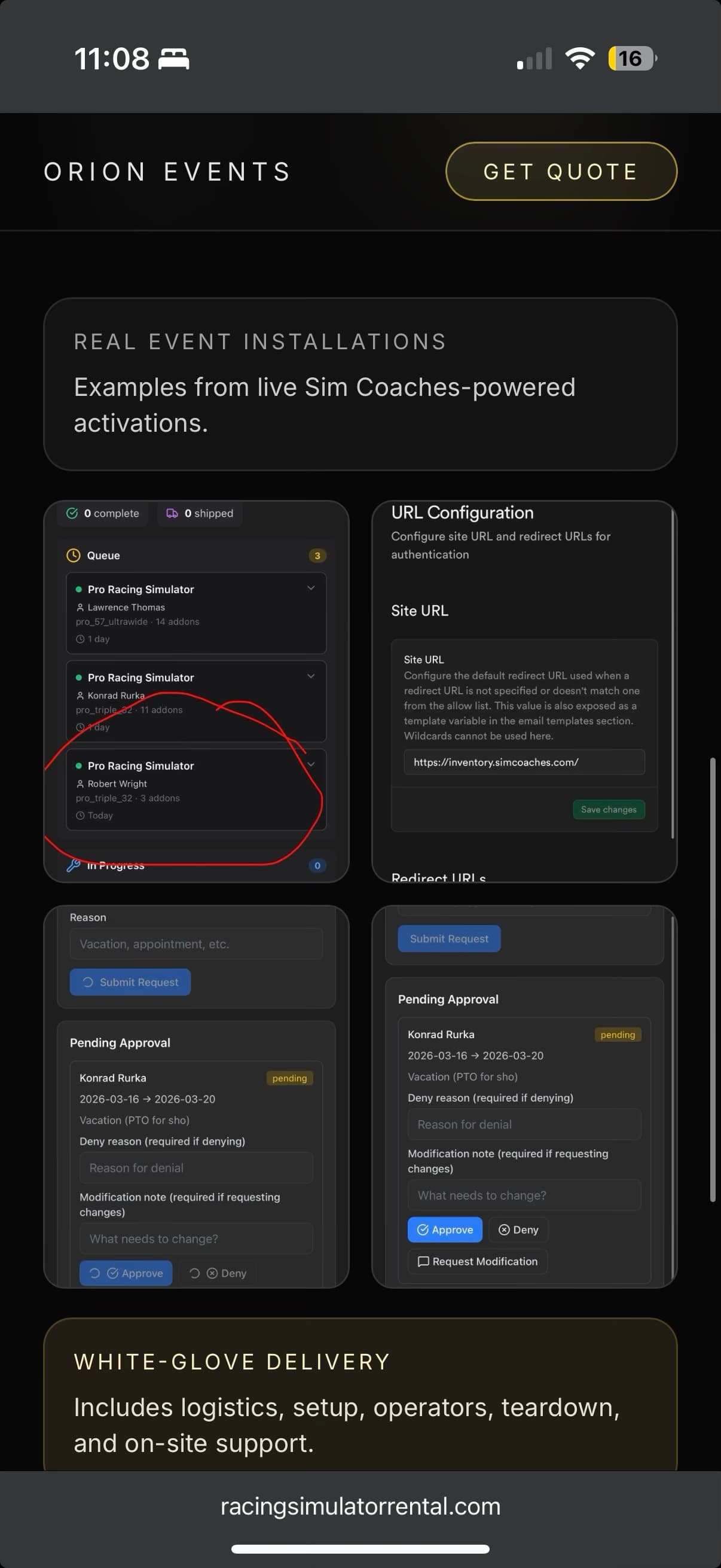 Multi-rig tournament wall